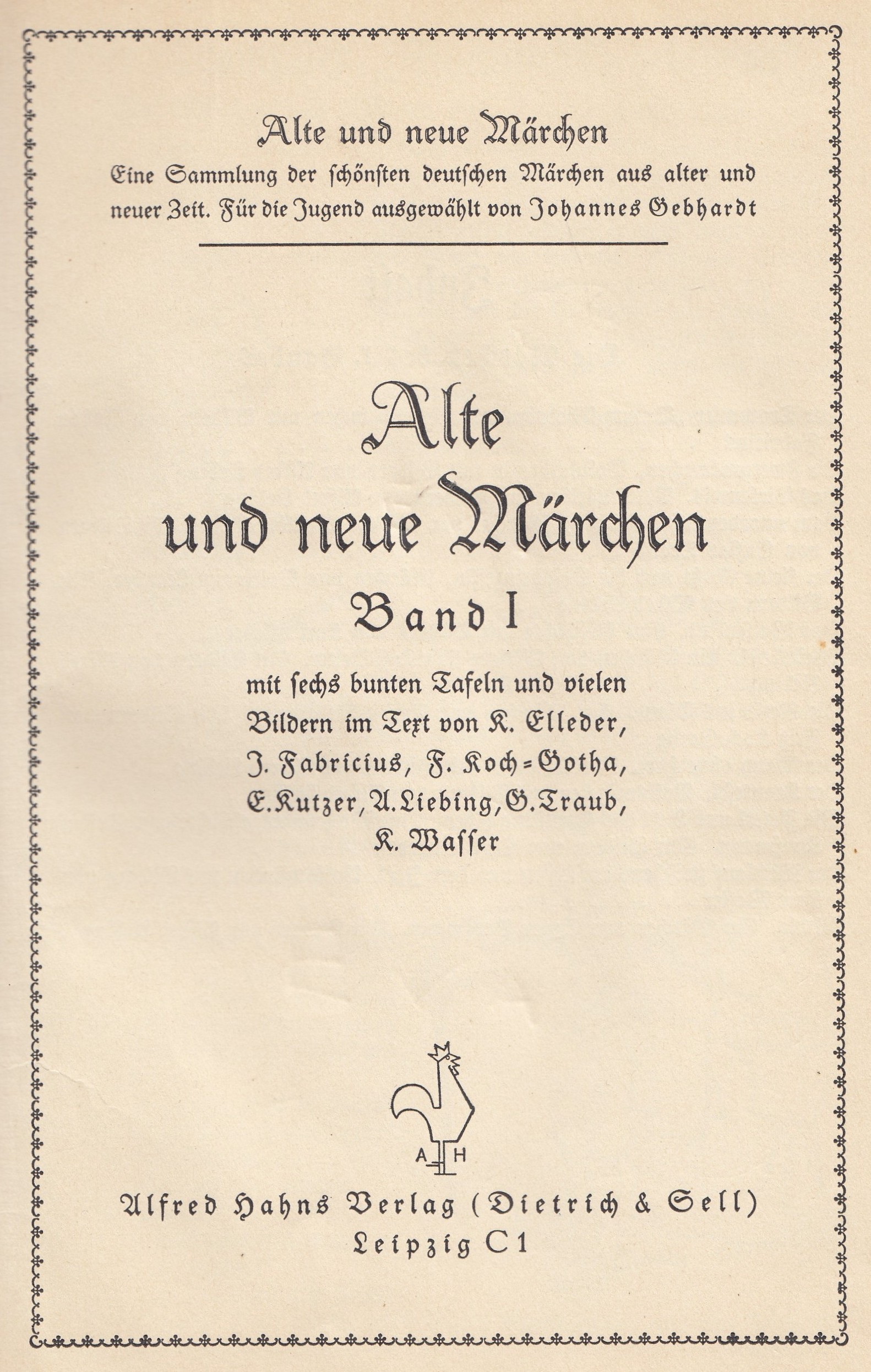 Leipzig, Alfred Hahns Verlag, 1929